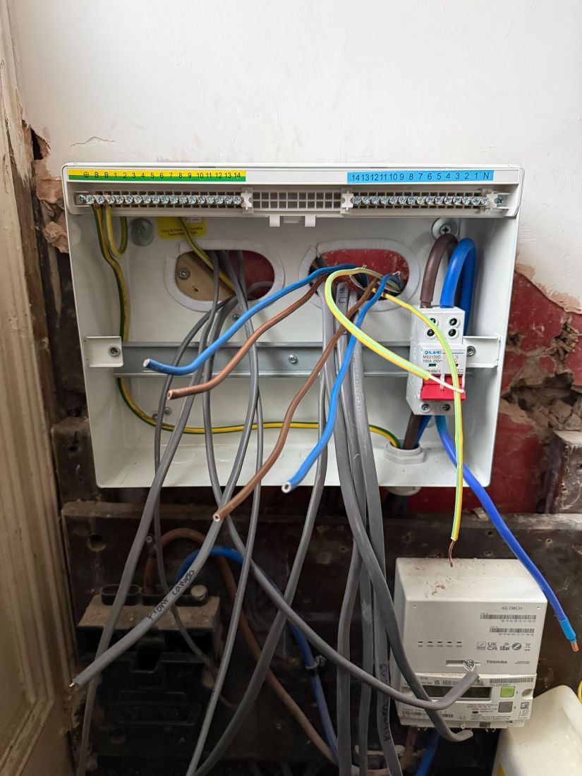 Consumer unit opened during fault finding